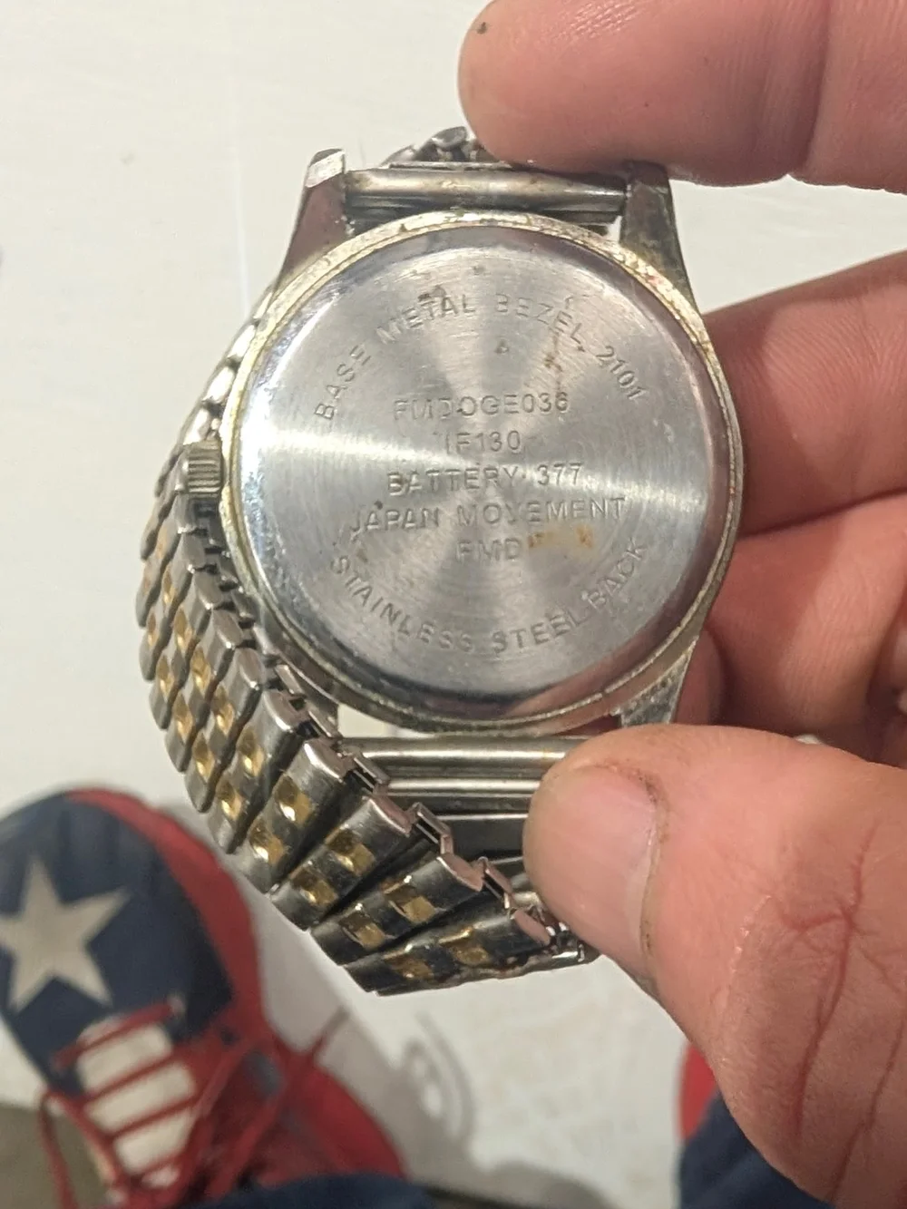 George Two-Tone Bracelet Black Dial Men's Watch